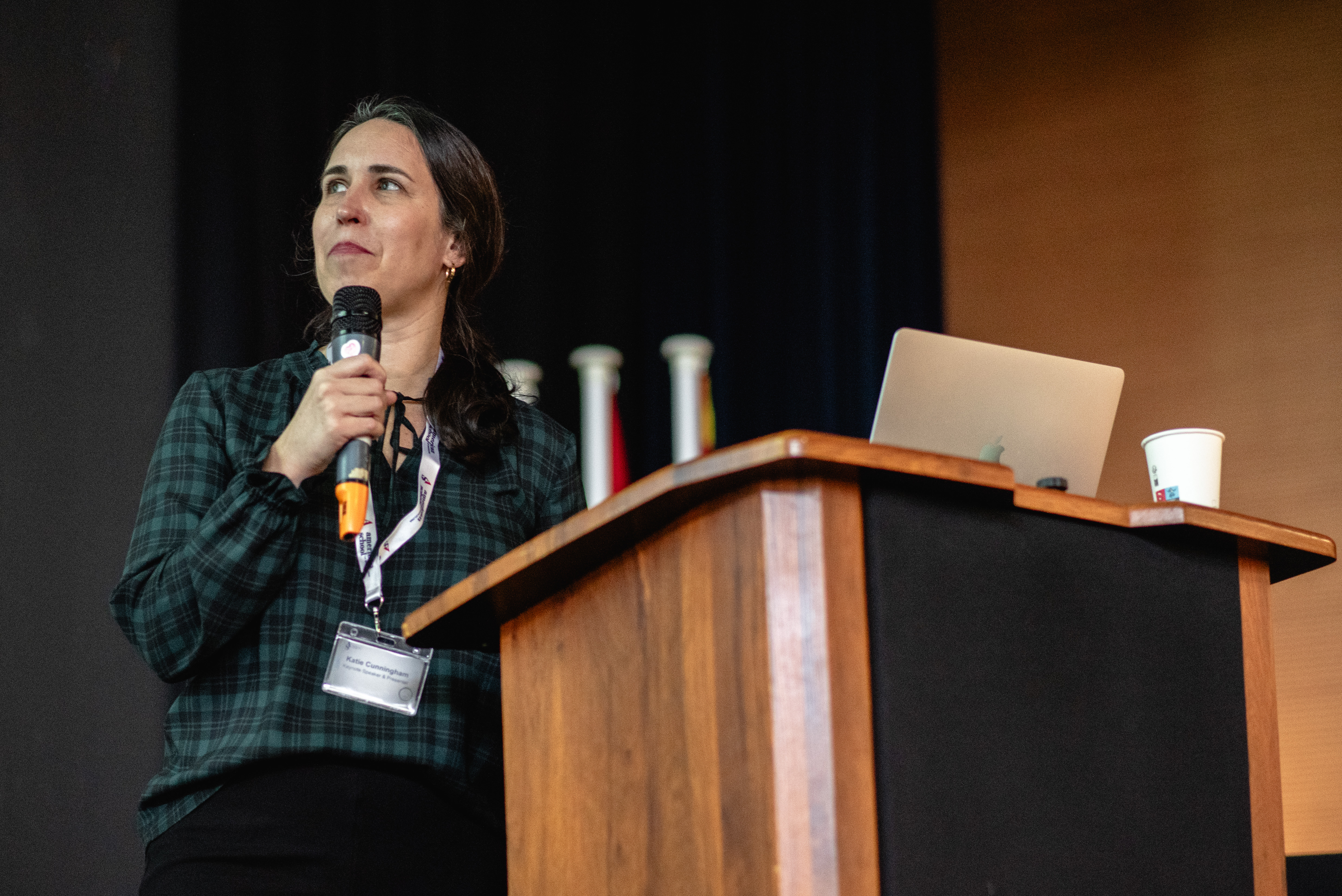 Katie delivering a literacy keynote